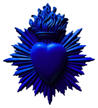 petit coeur bleu transparent